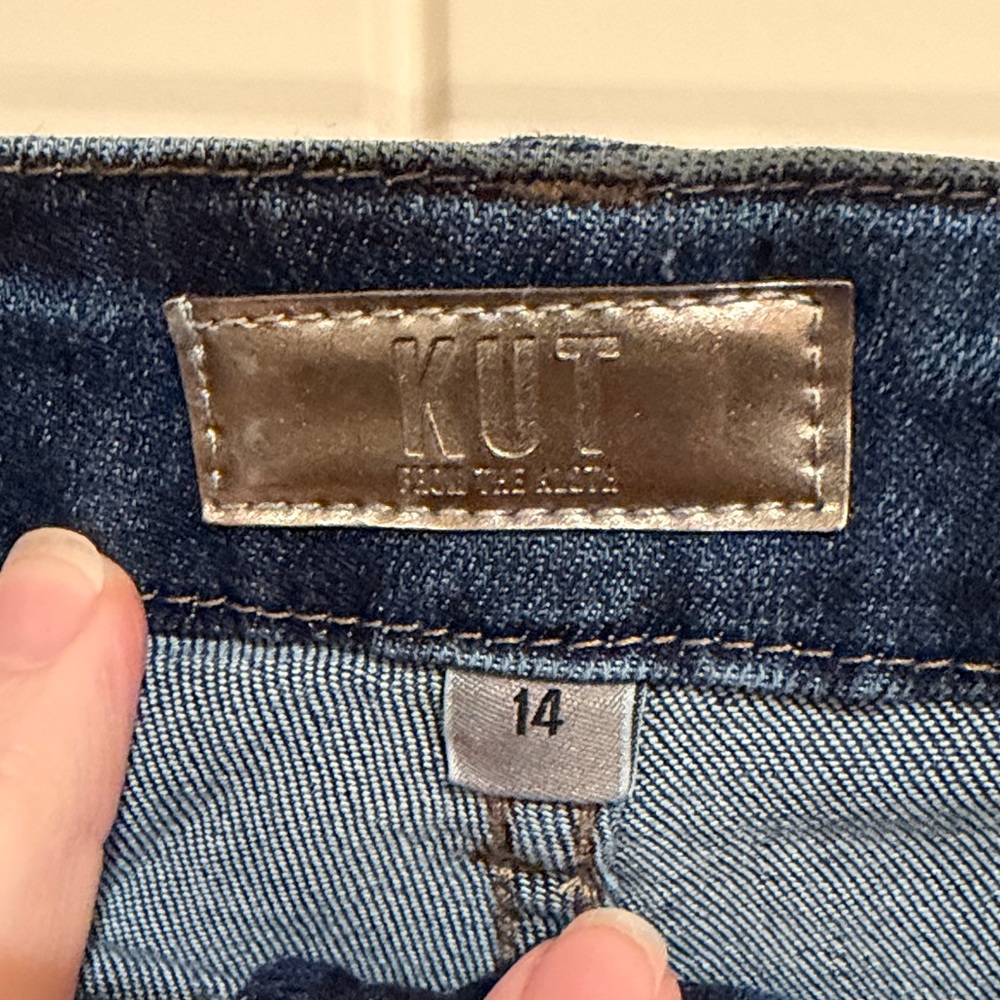 Kut From The Kloth Meg Wide Leg Cropped Denim Jeans - Picture 3 of 6